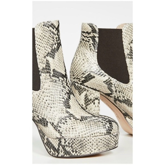 Sam Edelman 9 Snake Embossed Abella Platform High Heel Boots Booties Python $180 - Picture 13 of 13